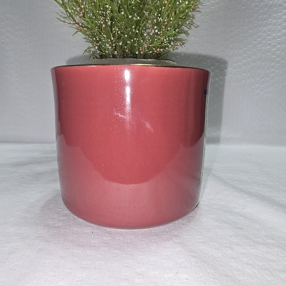 Opalhouse Rose Red Stoneware Mug Initial K In Gold And Blue - Picture 2 of 7